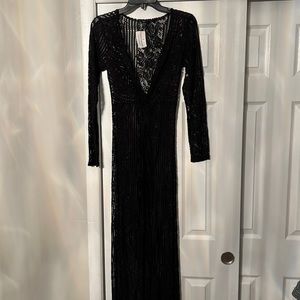 Windsor Black Long Sleeve Dress